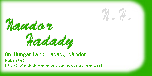 nandor hadady business card